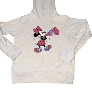Disney UT Minnie Mouse Cheerleader Hoodie sweatshirt women size Medium gray